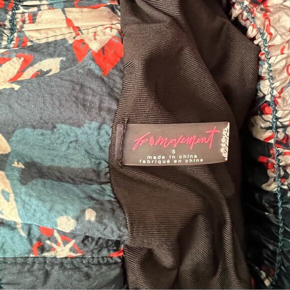 Free People Movement Home Shorts Teal Green Orange Floral Print OB1223545 - Picture 8 of 10